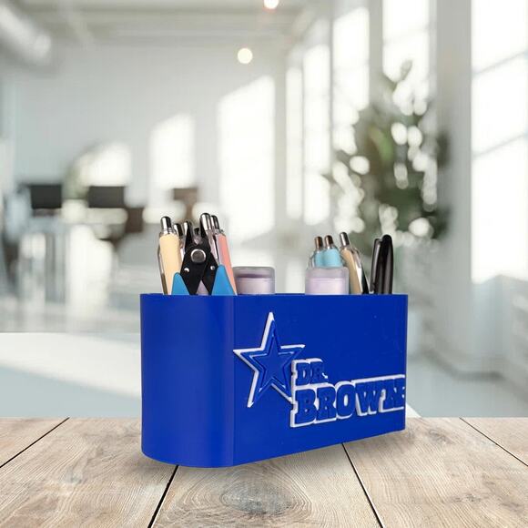 Personalized Dallas Cowboys Desk Organizer, Dallas Cowboys Gift - Picture 2 of 7